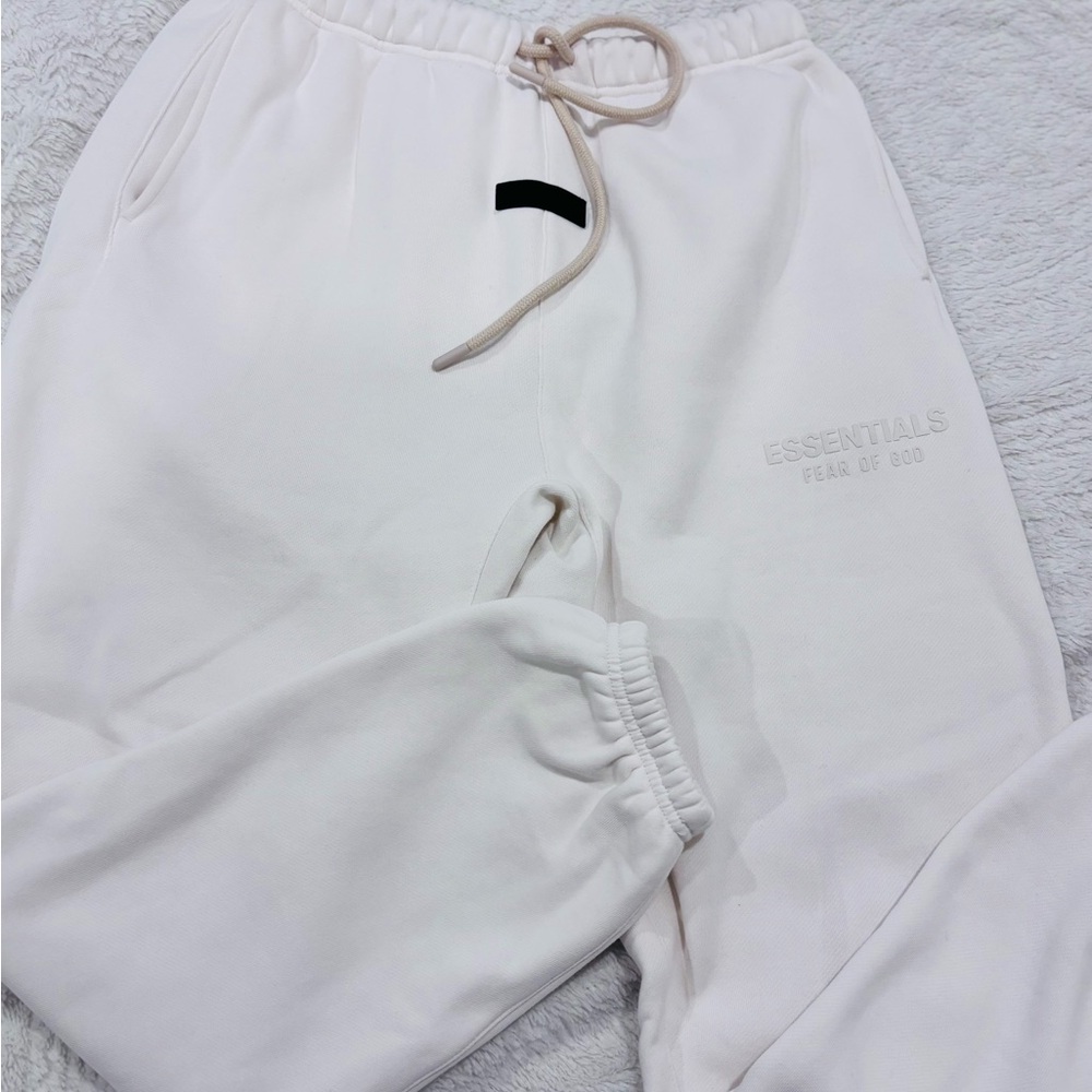 Essentials Cream Drawstring Sweatpants - image 1